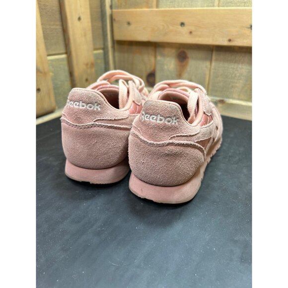 Reebok Classic Womens Pink Suede & Satin Sneakers Size 5 - Picture 4 of 8